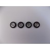 Jeu de 4 roues à rayons avec pneus 1/43ème