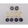 Jeu de 4 roues Gotti 6 branches avec pneus slicks 1/43ème